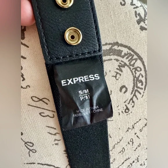 Express Black and Gold Women's Belt, S/M - Picture 5 of 9